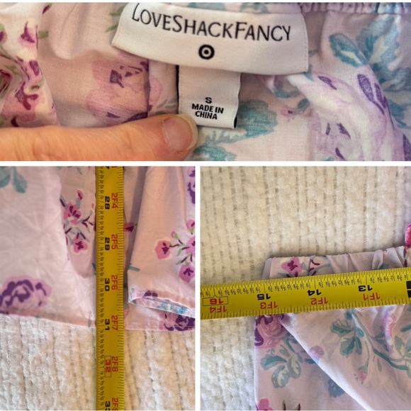LOVESHACKFANCY Jeanne Pastel Floral Tiered Bow Strap Mini Dress 100% Cotton ~SM - Picture 16 of 16